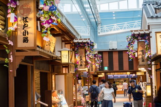 羽田空港国際線　朝顔装飾　2017