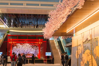 羽田空港国際線　桜装飾　2018