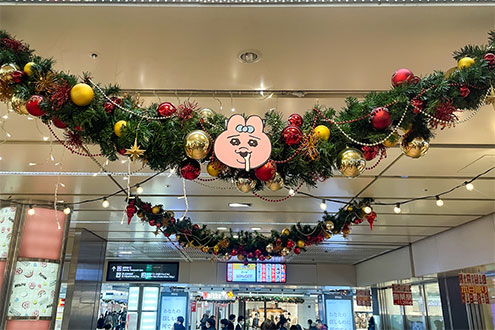 「ホワイティうめだで過ごすクリスマス」花装飾施工