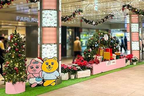 「ホワイティうめだで過ごすクリスマス」花装飾施工