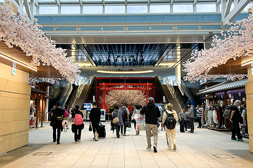 羽田空港国際線　桜装飾